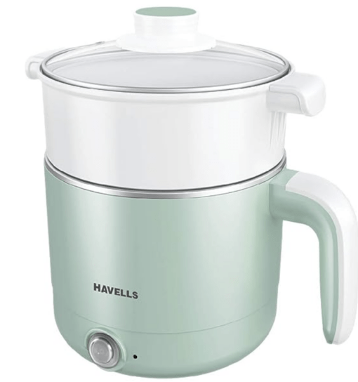 Havells Capture 1.2 Litre Multi Cook Kettle with Steamer 650 Watt (Green)